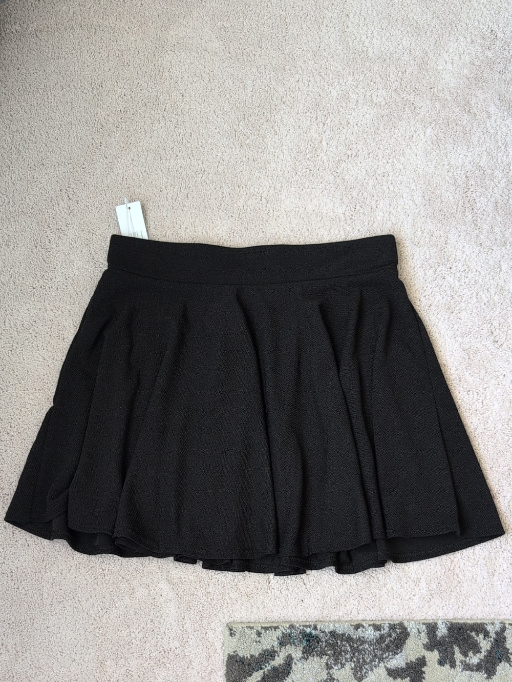 Women’s Black Pleated Skater Flared Skirt